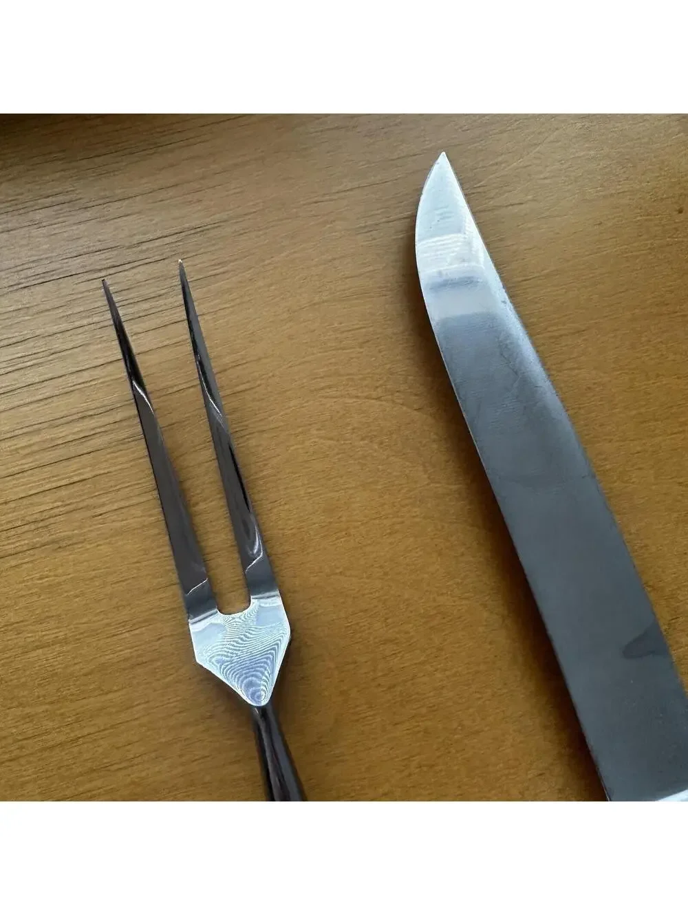 2 VTG Eickhorn Roneusil SIBYLLE Stainless German Flatware Carving Knife Set MCM